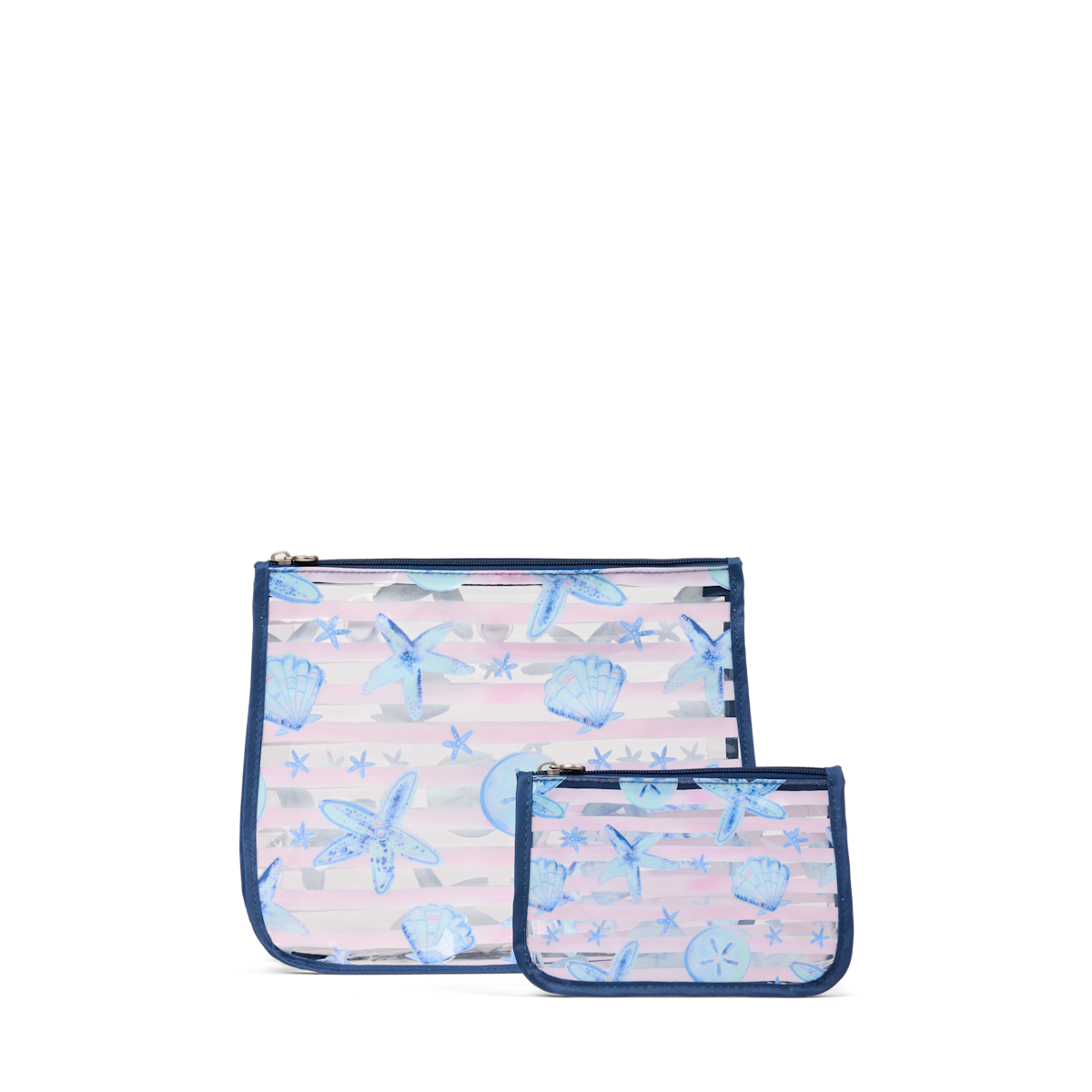 Decorative Insert - Pink Stripes & Blue Shells