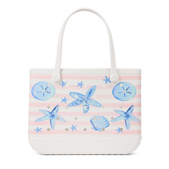 Original Bogg Bag - Pink Stripes & Blue Shells