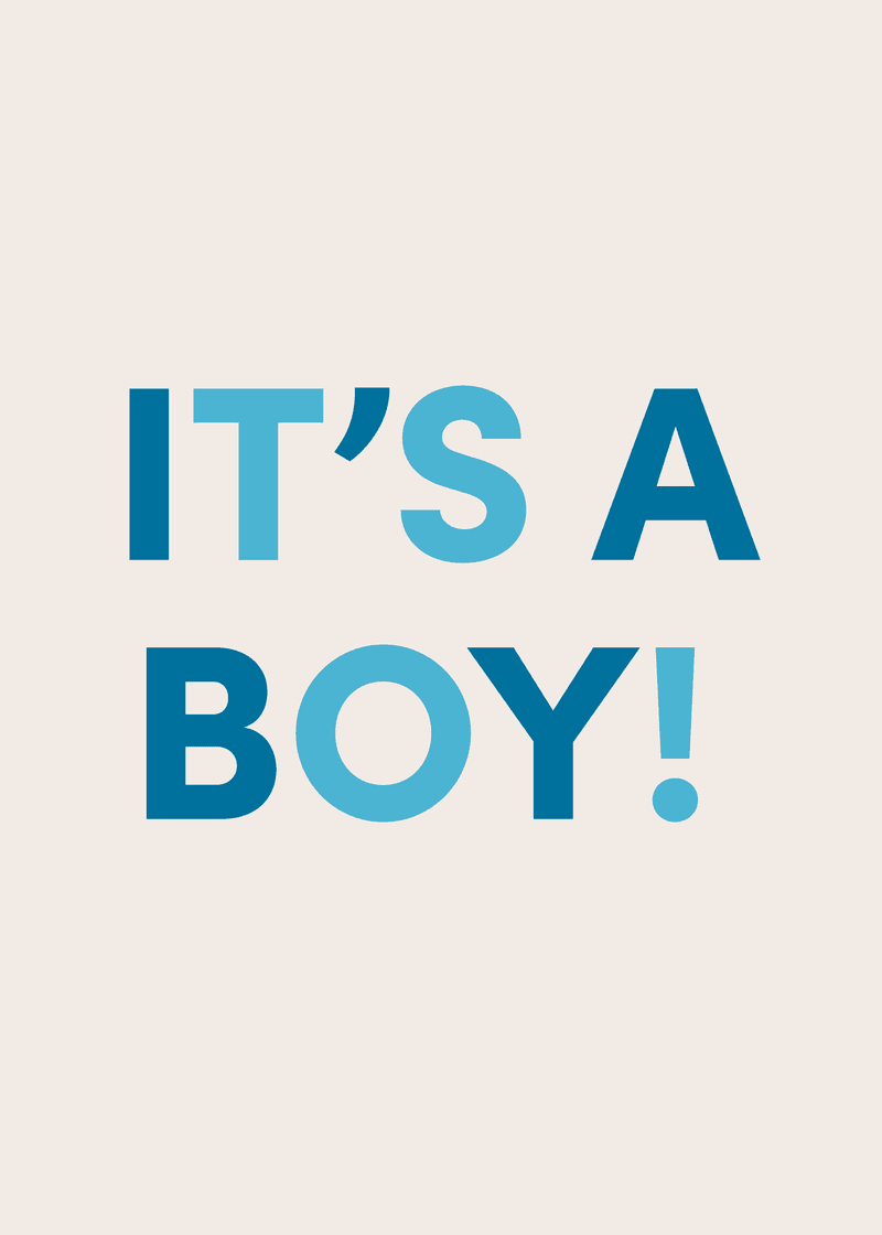 It's A Boy Greeting Card