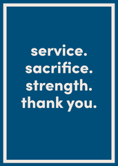 Thank You For Your Sacrifice Greeting Card