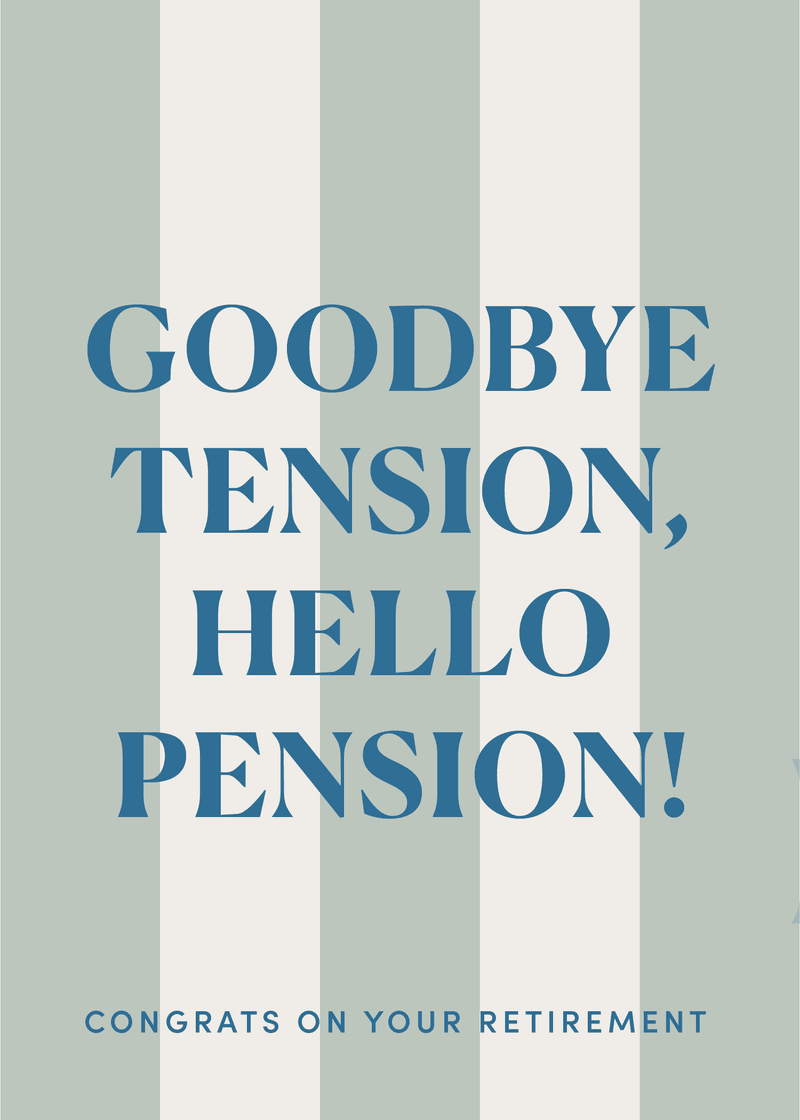 Hello Pension Greeting Card
