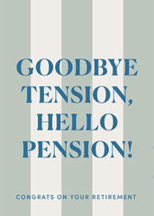 Hello Pension Greeting Card