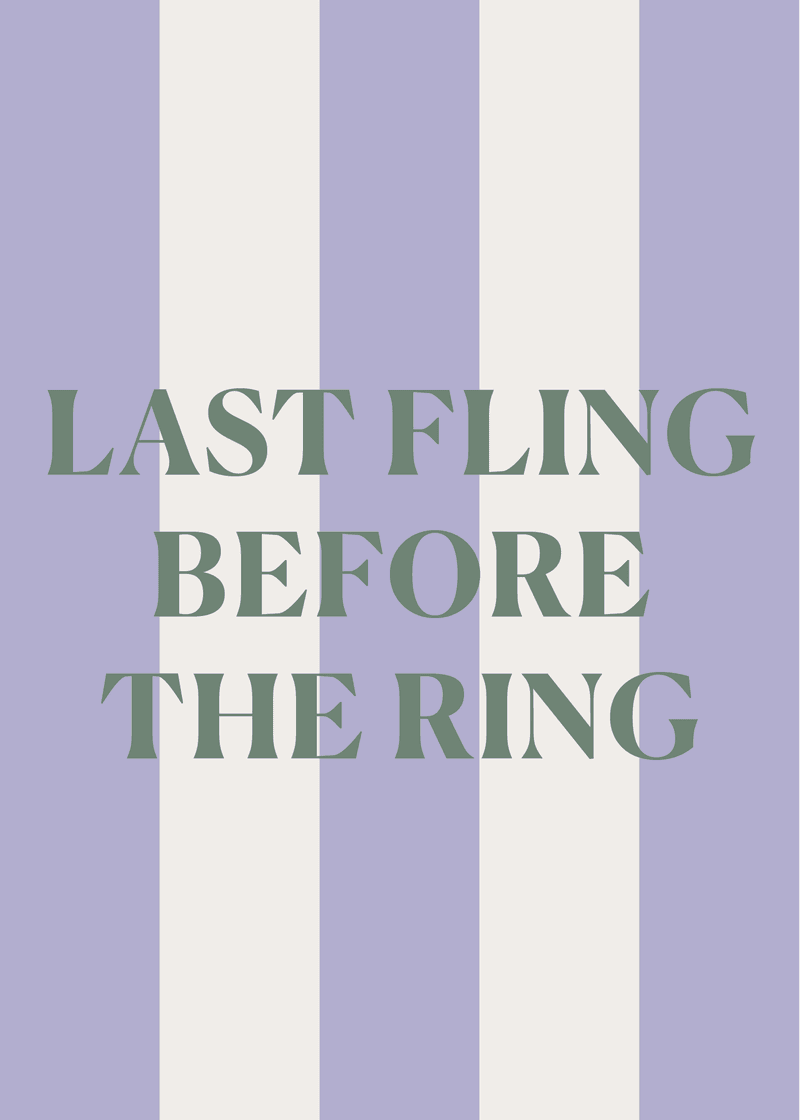 Last Fling Greeting Card