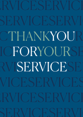 Thank You For Your Service Greeting Card