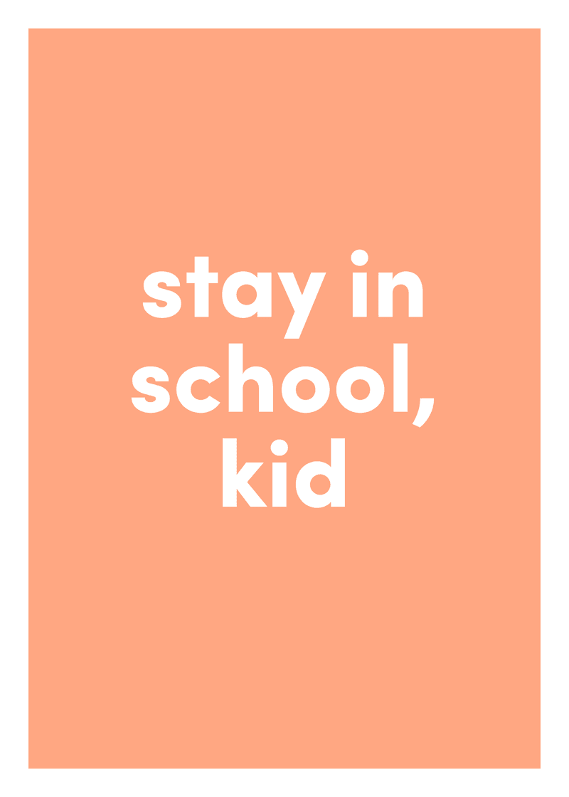 Stay in School Greeting Card