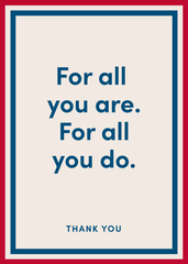 Thank You For All You Do Greeting Card