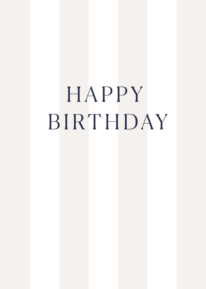 Happy Birthday Stripes Greeting Card