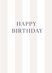 Happy Birthday Stripes Greeting Card