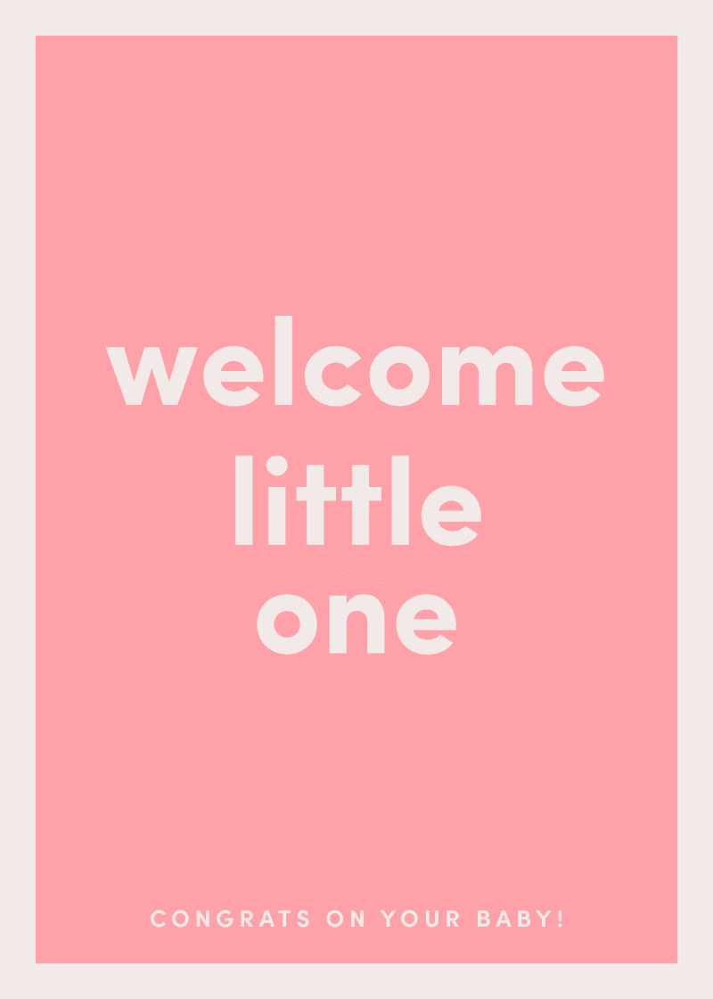 Welcome Little One Greeting Card