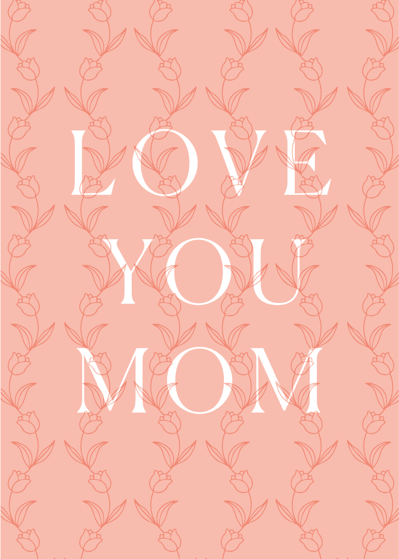 Love You Mom Greeting Card