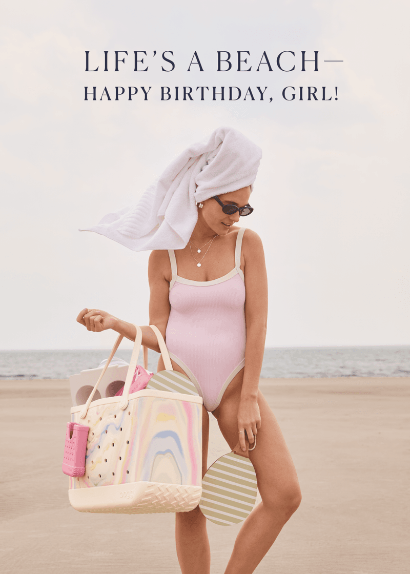 Happy Birthday Beach Greeting Card