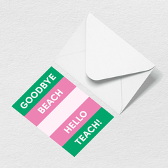 Hello Teach Greeting Card