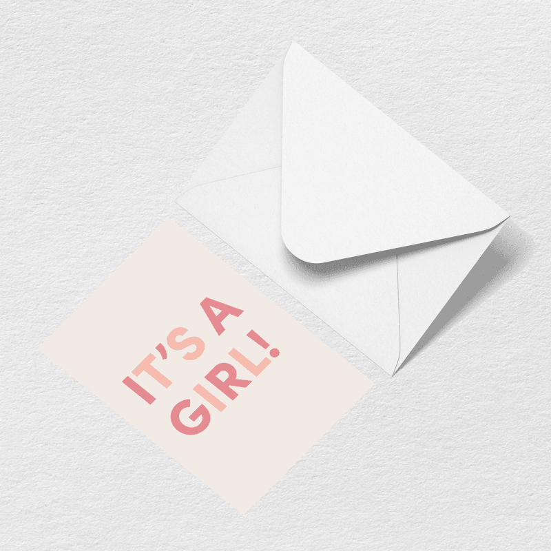 It's A Girl Greeting Card