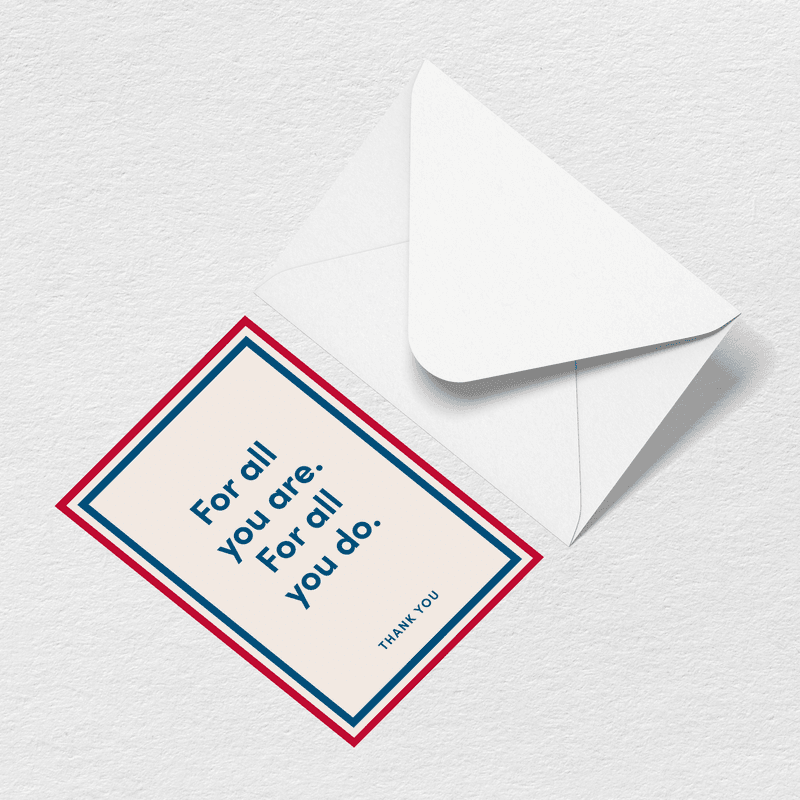 Thank You For All You Do Greeting Card