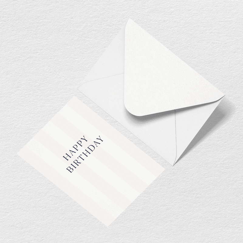 Happy Birthday Stripes Greeting Card