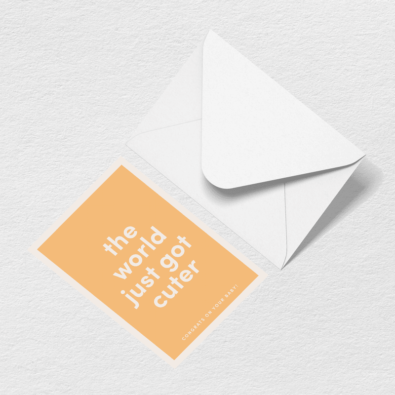 World Just Got Cuter Greeting Card