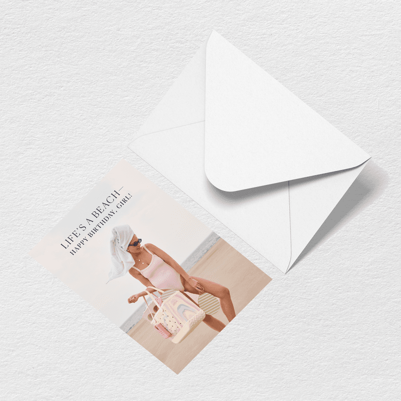 Happy Birthday Beach Greeting Card