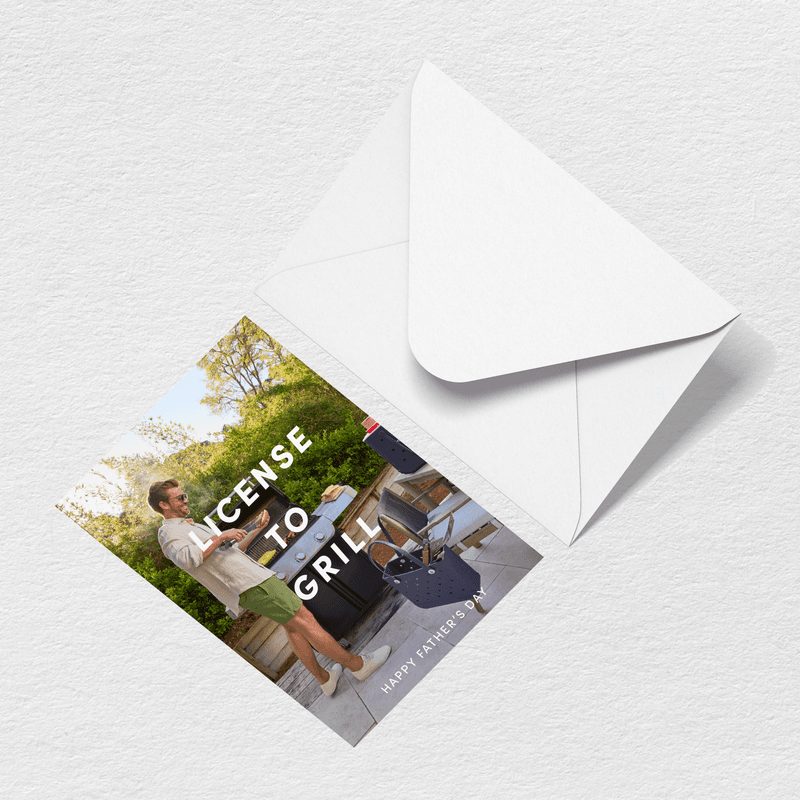 Father's Day License To Grill Greeting Card
